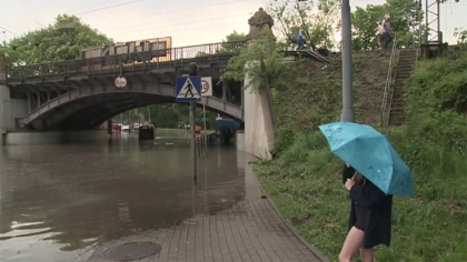 Ostrów Mazowiecka - Gwałtowne burze, które przeszły nad Polską w wielu miastach 