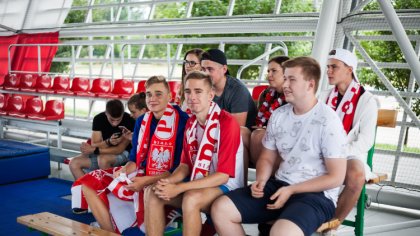 Ostrów Mazowiecka - Kibice reprezentacji Polski mimo nie najlepszych wyników bia