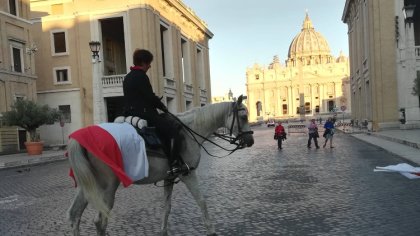 Ostrów Mazowiecka - W Rzymie 26 czerwca zakończyła się pielgrzymka konna Bożeny 