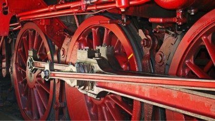 Ostrów Mazowiecka - Z drezyn stojących na torach kolejowych w pobliżu stacji Pol