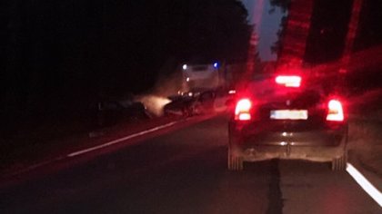 Ostrów Mazowiecka - 29-letni kierowca audi zmarł w skutek zdarzenia drogowego, d