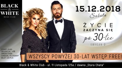 Ostrów Mazowiecka - W najbliższą sobotę 15 grudnia, klub muzyczny Black & Wh