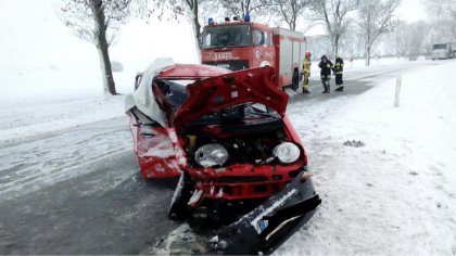 Ostrów Mazowiecka - Do poważnego wypadku z udziałem dwóch osobówek doszło dziś r