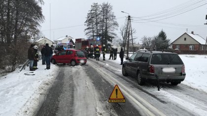 Ostrów Mazowiecka - Do dwóch zdarzeń drogowych doszło dziś na ulicy Małkińskiej 