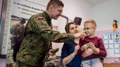 Ostrów Mazowiecka - Żołnierze 52 batalionu lekkiej piechoty z Komorowa odwiedzil