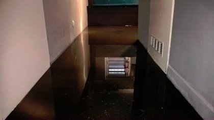 Ostrów Mazowiecka - Ulewne deszcze nie oszczędziły ostrowskiej Sceny Kotłowni, z