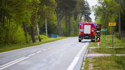 Ostrów Mazowiecka - Na trasie Ostrołęka - Ostrów Mazowiecka jest rozlany prawdop