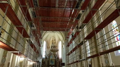 Ostrów Mazowiecka - Trwają prace remontowe kościoła pod wezwaniem Wniebowzięcia 