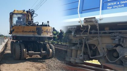 Ostrów Mazowiecka - O wielkim szczęściu może mówić kierowca koparki, który przes