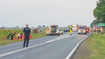 Ostrów Mazowiecka - W Czarnowie na trasie Ostrów Mazowiecka-Różan doszło do wypa