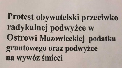Ostrów Mazowiecka - Jeden z mieszkańców naszego miasta w związku z podjętą uchwa