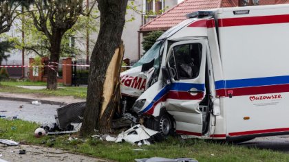 Ostrów Mazowiecka - Wczoraj po południu na skrzyżowaniu ulic Sportowej ze Szkoln