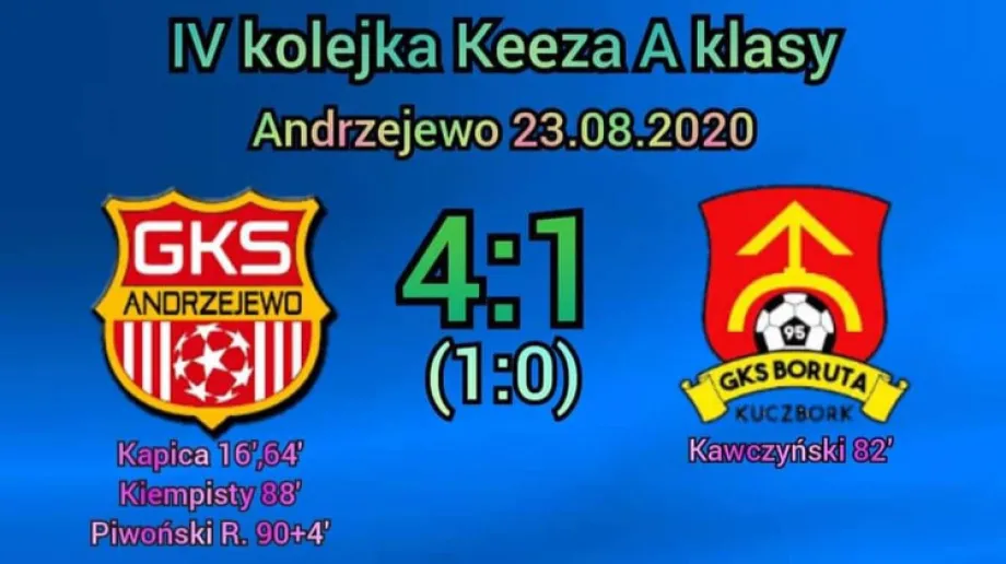 Po zwycięstwie z GUKS Krasnosielc i KS-em Wąsewo w pucharze, zawodnicy GKS-u Andrzejewo dorzucają kolejne zwycięstwo - tym razem okazali się 