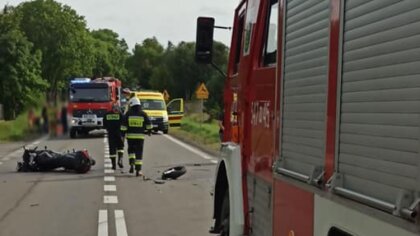 Ostrów Mazowiecka - W ostatni weekend doszło do zderzenia motocyklu z samochodem