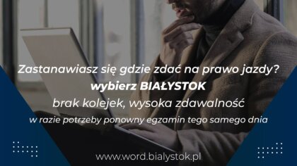 Ostrów Mazowiecka - WORD Białystok zmienia od 1 października godziny egzaminów -
