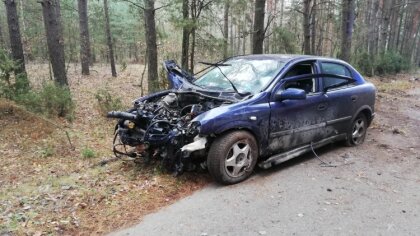 Ostrów Mazowiecka - Do groźnie wyglądającego wypadku doszło na drodze do Rososzy