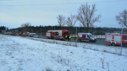 Ostrów Mazowiecka - Wypadek na trasie S8 na odcinku Wyszków - Ostrów Mazowiecka.