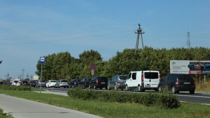 Ostrów Mazowiecka - Zakorkowana ulica Lubiejewska najprawdopodobniej jest skutki