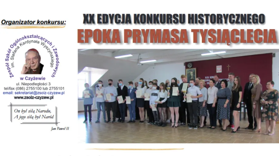 Fot. Zespół Szkół Ogólnokształcących i Zawodowych im. Stefana Kardynała Wyszyńskiego w Czyżewie