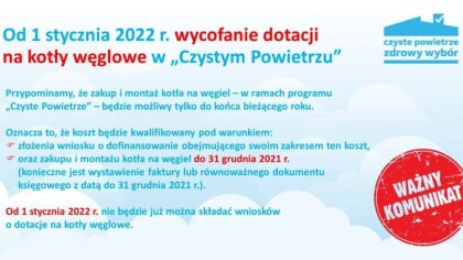 Ostrów Mazowiecka - Od 1 stycznia zostaną wycofane dotacja na kotły węglowe w ra