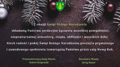 Ostrów Mazowiecka - Z okazji nadchodzących Świąt Bożego Narodzenia składamy Pańs