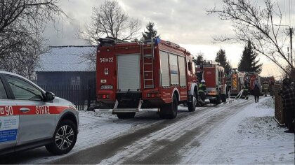 Ostrów Mazowiecka - Do pożaru stodoły drewnianej doszło w piątek 7 stycznia w mi