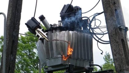 Ostrów Mazowiecka - Do pożaru transformatora doszło w Broku przy ulicy Łysa Góra