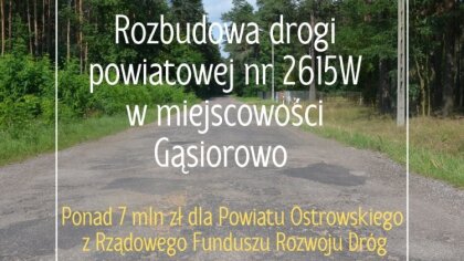 Ostrów Mazowiecka - Powiat Ostrowski otrzymał z Rządowego Funduszu Rozwoju Dróg 