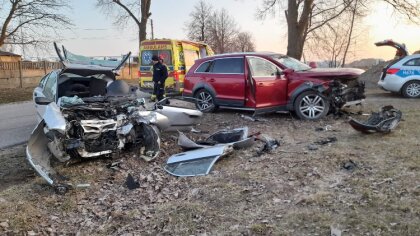 Ostrów Mazowiecka - Zdarzenie drogowe w miejscowości Zastawie. Kierowca zjechał 