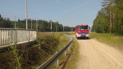Ostrów Mazowiecka - W związku z panującymi upałami doszło do kolejnego pożaru łą