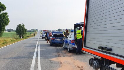 Ostrów Mazowiecka - Na drodze wojewódzkiej w miejscowości Rogowo-Folwark doszło 