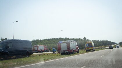 Ostrów Mazowiecka - Do zdarzenia drogowego doszło na trasie S8 w pobliżu miejsco