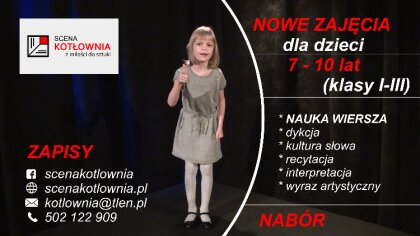 Ostrów Mazowiecka - Teatr Scena Kotłownia rozpoczyna nabory na zajęcia w nowym s