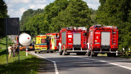 Ostrów Mazowiecka - Do groźnie wyglądającego zdarzenia doszło na trasie K60. Trz