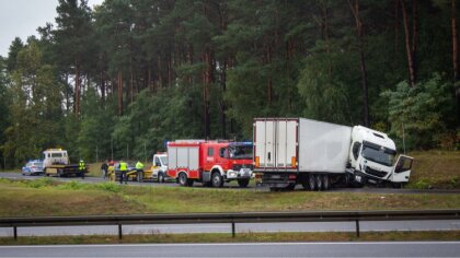Ostrów Mazowiecka - Węzeł od strony Warszawy prowadzący na ul. Różańską zablokow
