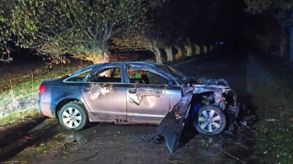 Ostrów Mazowiecka - Małkińscy funkcjonariusze wyjaśniają okoliczności wypadku dr