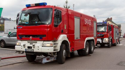 Ostrów Mazowiecka - Nad centrum miasta widać kłęby dymu, jak poinformował nas cz