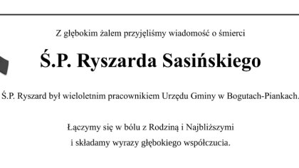 Ostrów Mazowiecka - Urząd Gminy Boguty-Pianki z wielkim smutkiem poinformował o 