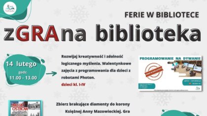 Ostrów Mazowiecka - Spędź ferie zimowe z Miejską Biblioteką Publiczną w Ostrowi 