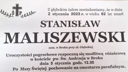 Ostrów Mazowiecka - Ochotnicza Straż Pożarna w Broku poinformowała o śmierci jed