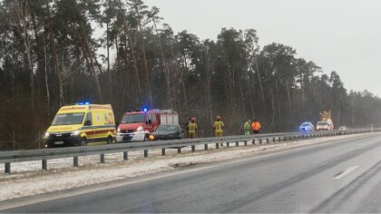 Ostrów Mazowiecka - Na trasie S8 doszło do groźnie wyglądającego zdarzenia drogo