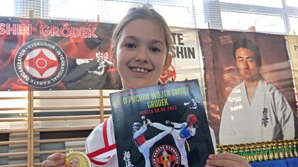 Ostrów Mazowiecka - Lena Wójcicka z Brokowskiego Klubu Karate Kyokushinkai zajęł