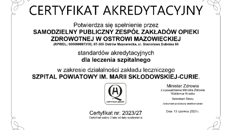 Fot. Szpital w Ostrowi Mazowieckiej