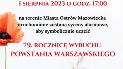 Ostrów Mazowiecka - Na terenie województwa mazowieckiego 1 sierpnia o godz. 17.0
