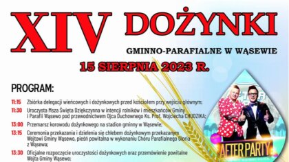 Ostrów Mazowiecka - Urząd Gminy w Wąsewie zaprasza na XIV Dożynki Gminno-Parafia