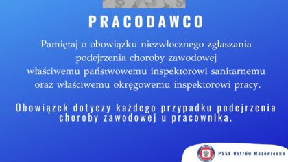 Ostrów Mazowiecka - Sekcja Higieny Pracy oraz Chorób Zawodowych Powiatowej Stacj