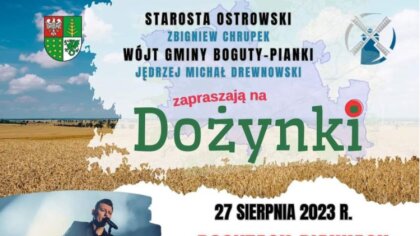 Ostrów Mazowiecka - Ostrowski starosta Zbigniew Chrupek i Wójt Gminy Boguty Pian