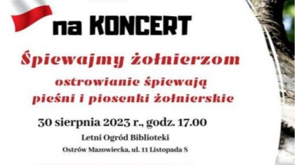 Ostrów Mazowiecka - 30 sierpnia o godzinie 17:00, ogrody Biblioteki Publicznej w