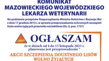 Ostrów Mazowiecka - W terminie 4-15 listopada 2023 roku Mazowiecki Wojewódzki Le