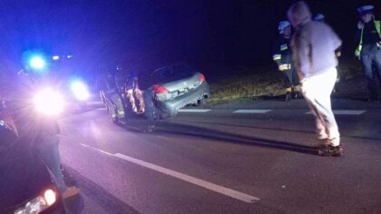 Ostrów Mazowiecka - Nieprawidłowo wykonany manewr wyprzedzania w Jelonkach na DW
